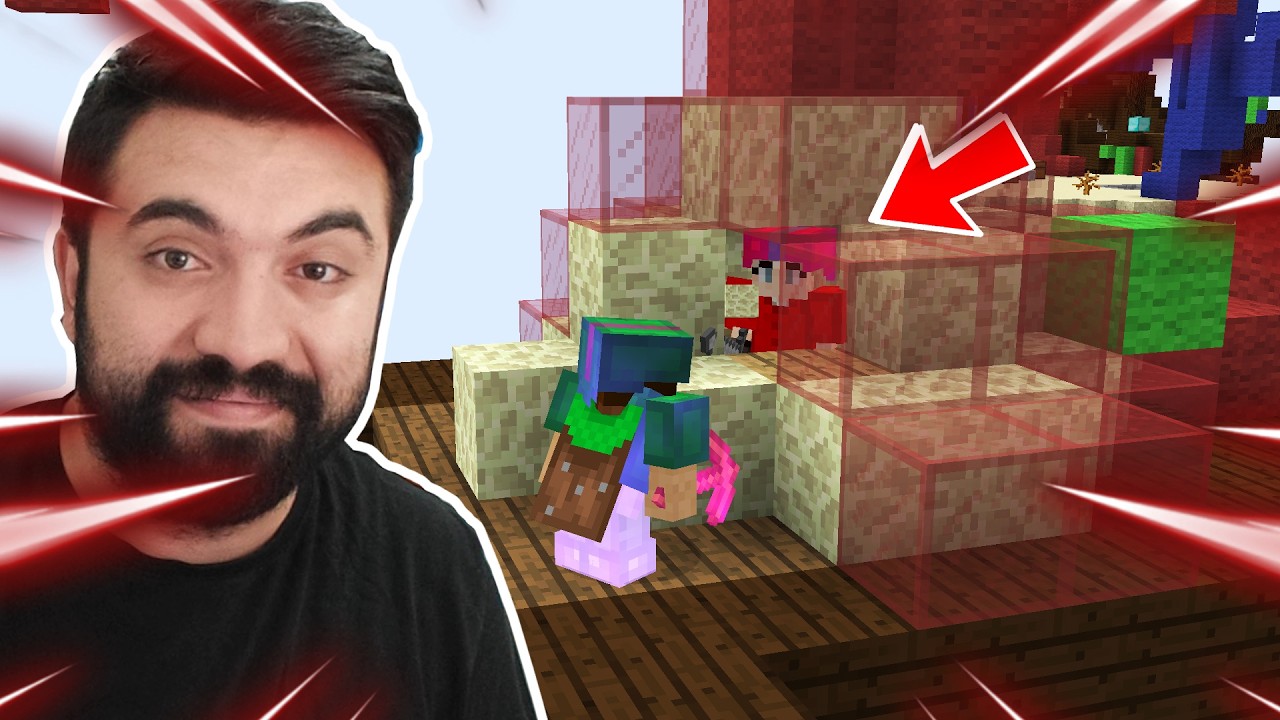 YATAĞININ İÇİNE SAKLANMIŞ! | Minecraft Bedwars
