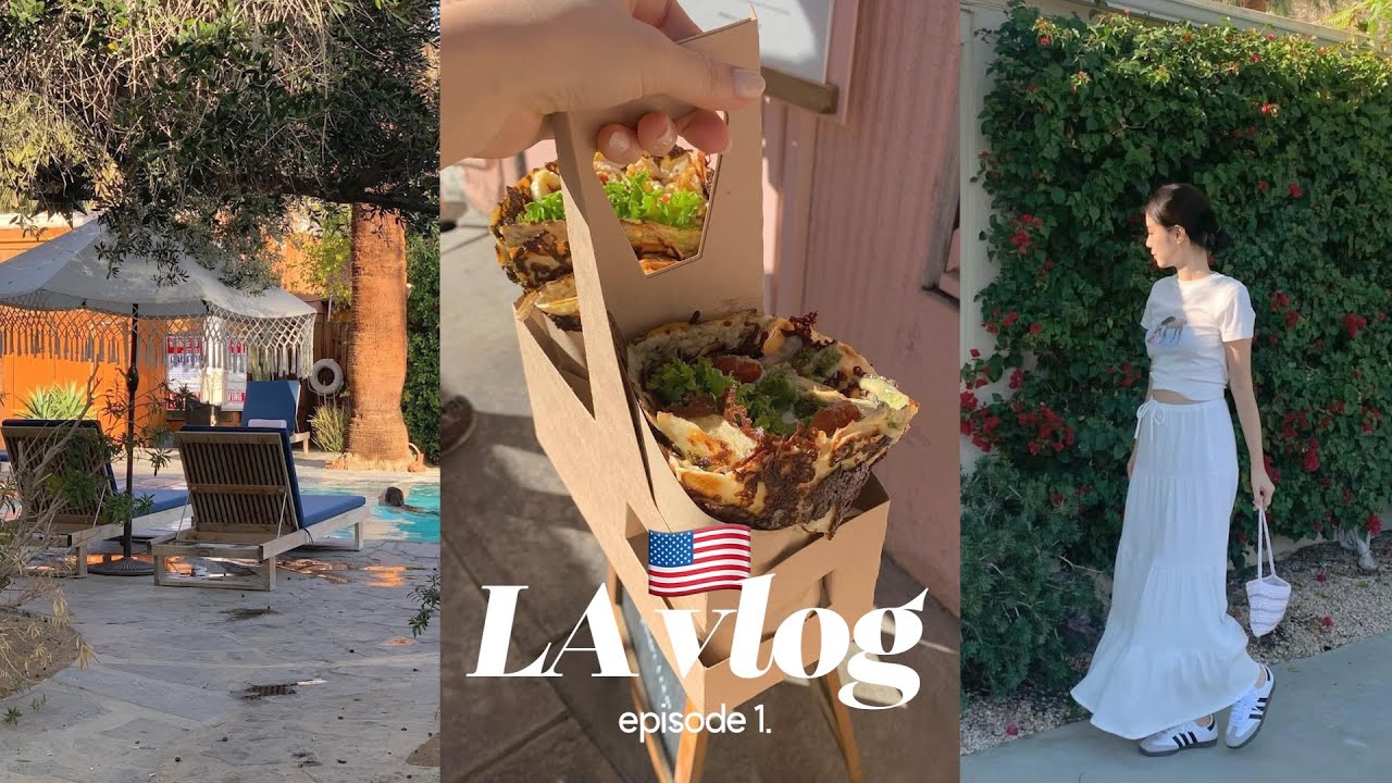 LA vlog 🌞 라라랜드에 오다니..! LA 핫플, 카페 추천 • Horses • 팜스프링스 인생숙소 • 조슈아트리 국립공원에서 BBQ 먹기 • 더 그로브 | LA 여행 브이로그