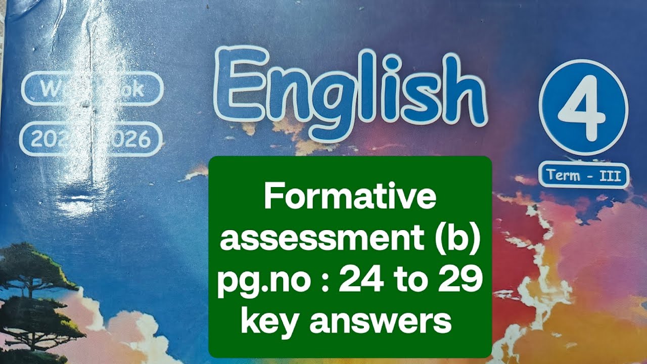 4th std Term-3 Rnglish workbook Formative Assessment (b)pg.no : 24 to 29 key answers&hellip;2025-26