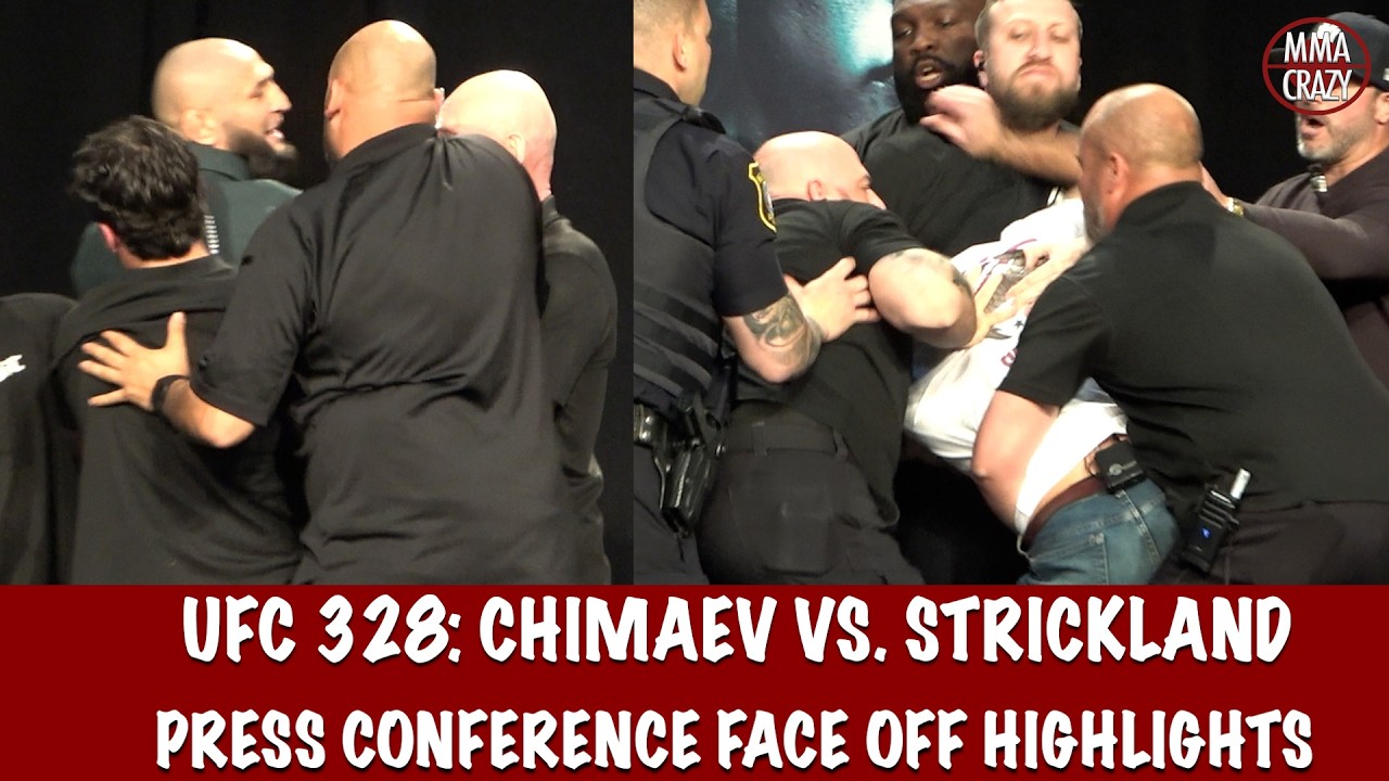 UFC 328 Press Conference FACE OFF Highlights