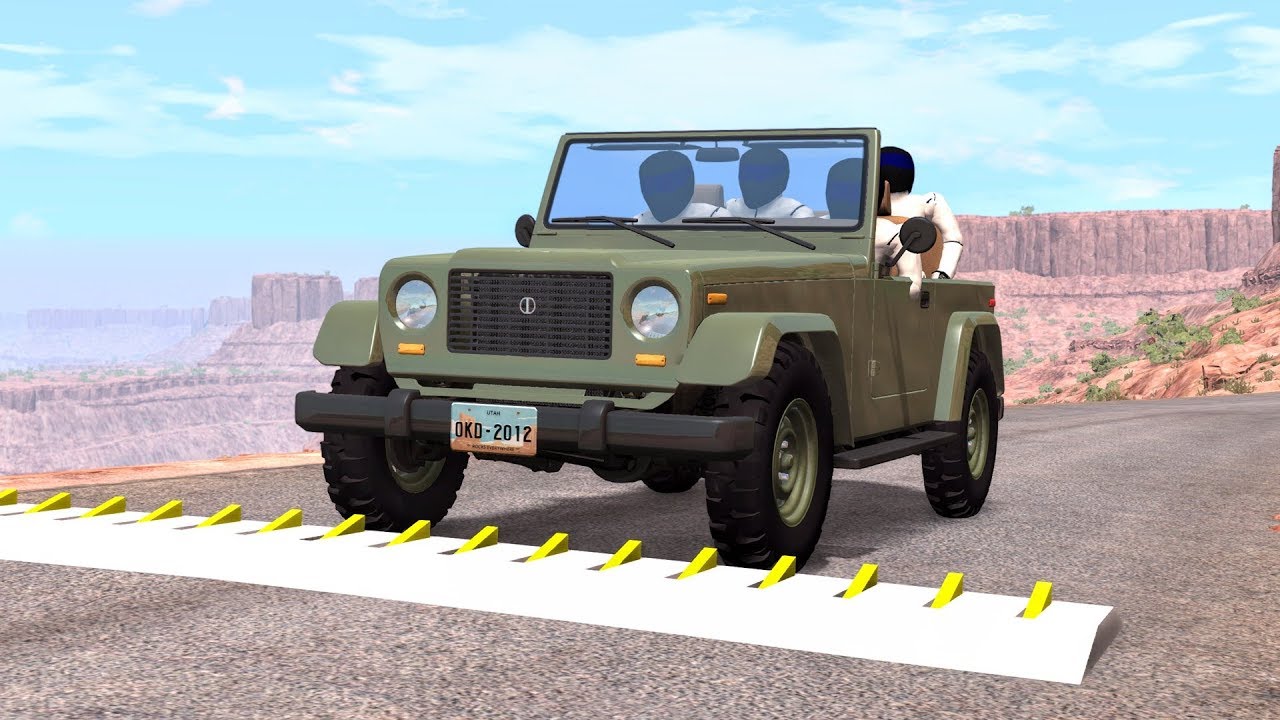 Massive Spike Strip Pileup Crashes #4 – BeamNG Drive | CrashBoomPunk