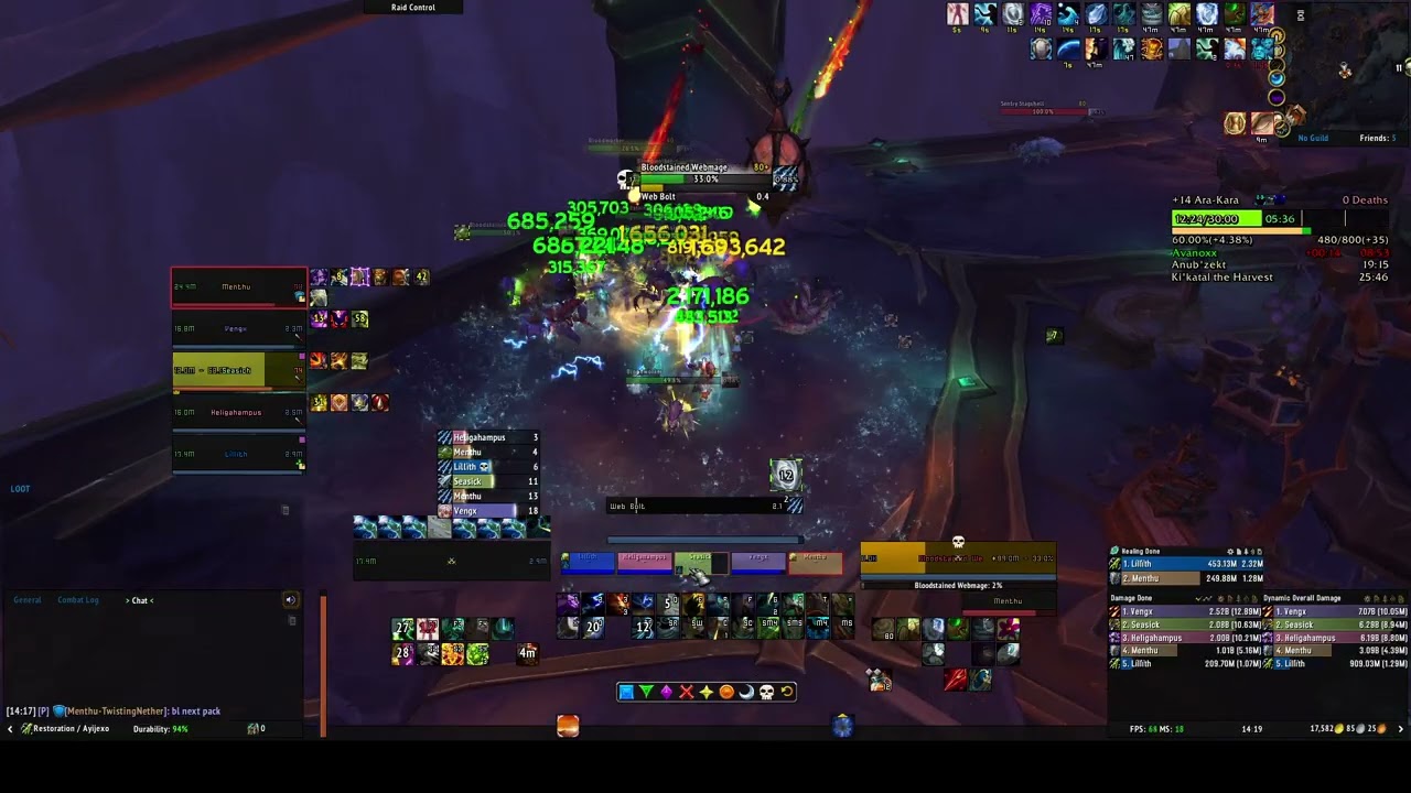 Farseer Resto Shaman M+ | +14 Ara-kara | Healer