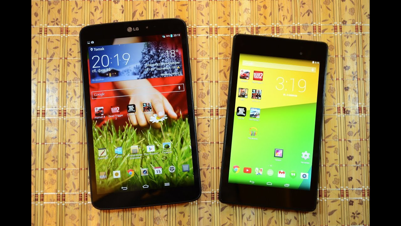 LG G Pad 8.3 vs Nexus 7 2013: обзор-сравнение по дизайну, играм, скорости