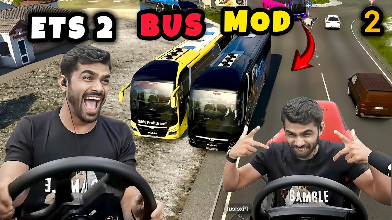 ETS 2  BUS MOD 🚌  Funny Moments 😂 [Part 2] | ShreeMan Legend #ets2