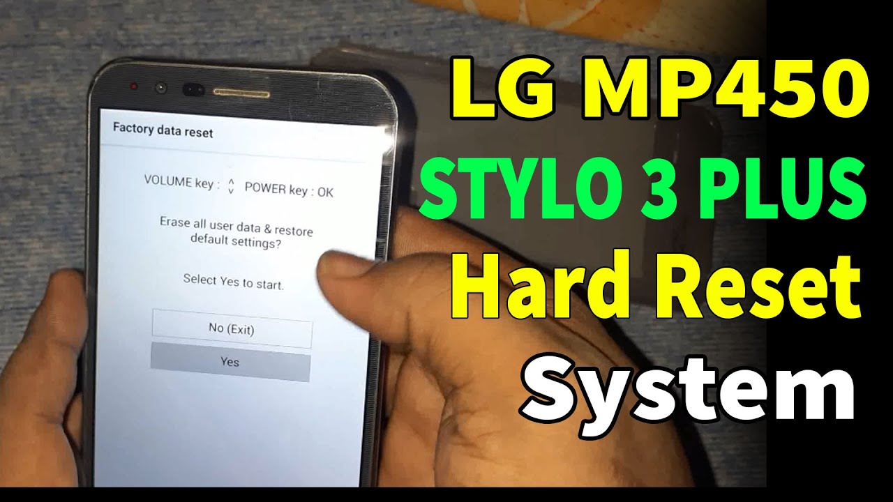 LG MP450 STYLO 3 PLUS Hard Reset, How To Hand Reset Lgmp450, How to reset all data STYLO 3 PLUS