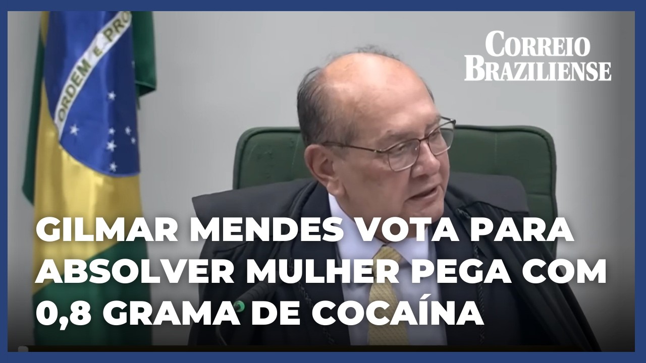GILMAR MENDES DIZ QUE PORTE DE PEQUENA QUANTIDADE DE COCAÍNA NÃO OFERECE RISCO AO BEM JURÍDICO