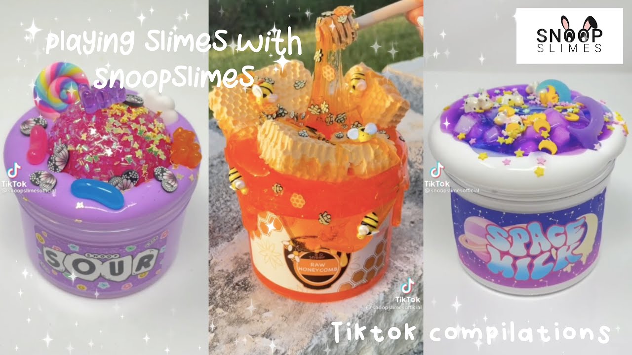 Snoopslimes | Playing slime with Snoopslimes ✨TikTok Compilation✨ - fluffy puffy tok ☁️ -