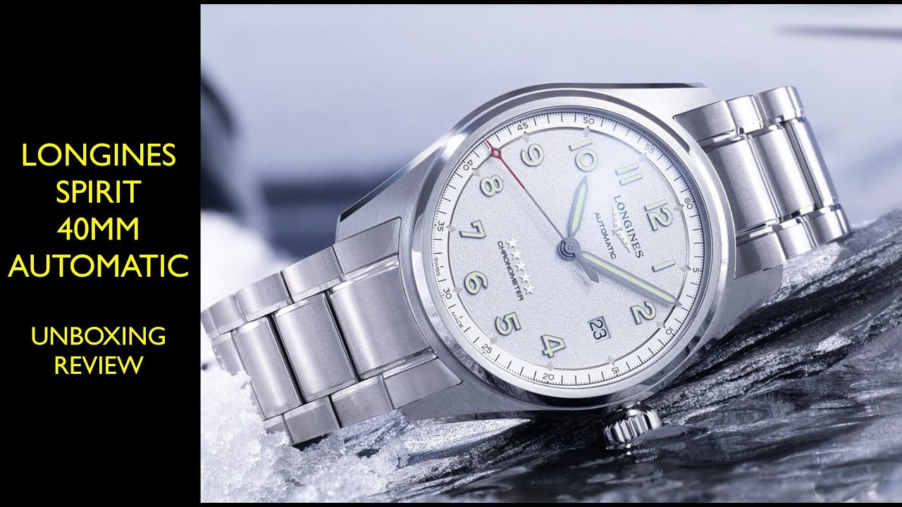 Longines Spirit 40mm Automatic L3.810.4.73.6 Watch | Review Valjoux Relogios