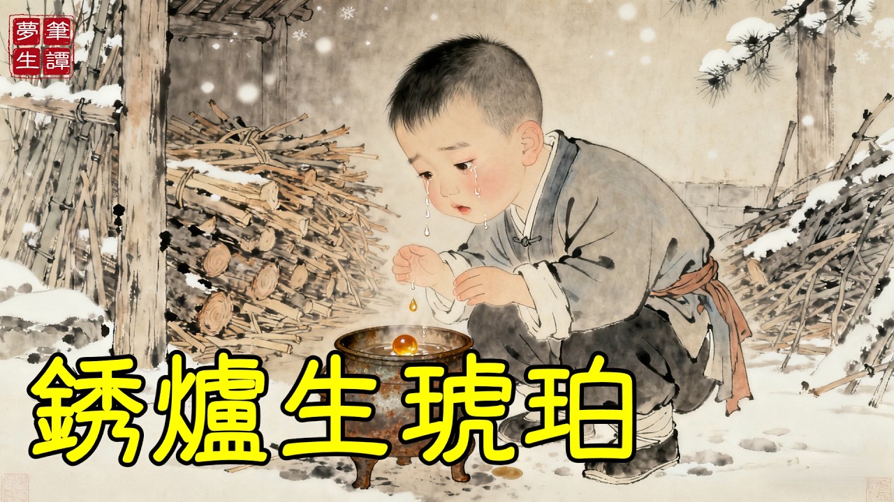 小長工遭東家苛待，除夕夜只分得半塊硬饃！他蹲在柴房對著一只撿來的銹香爐掉淚，誰料淚珠滴入爐中，竟凝成顆顆琥珀，異香滿屋！#故事#民間傳說#奇遇#報恩#原創故事