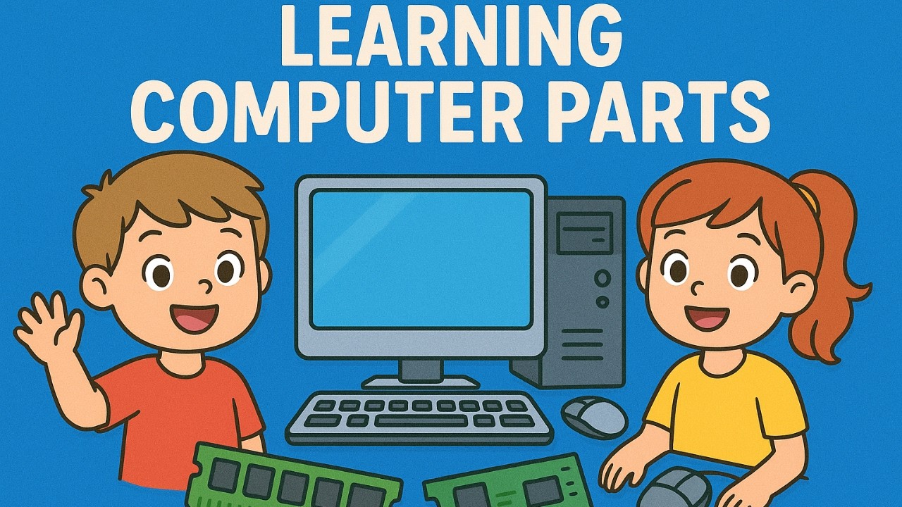 Kids Learning Computer Parts in English, Learning Computer Parts, Computer Parts Learning Children. 