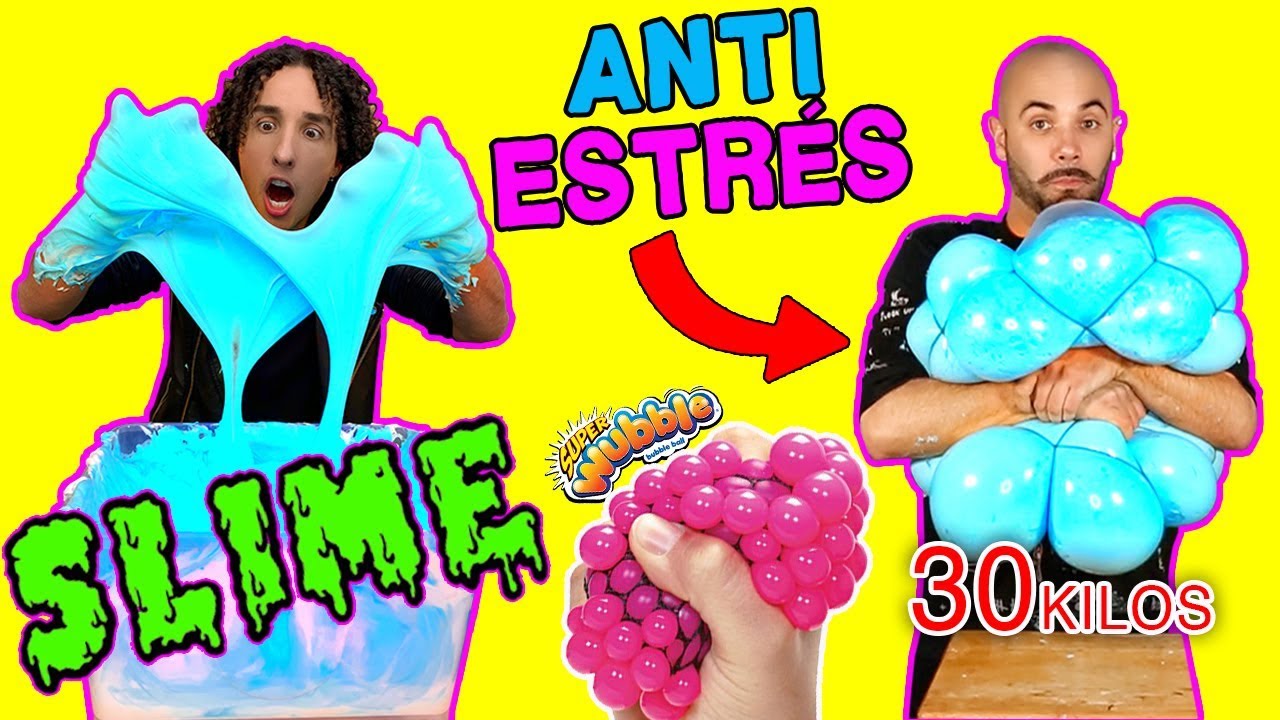 Pelota GIGANTE ANTIESTRES con SLIME FLUFFY - LOS RULES