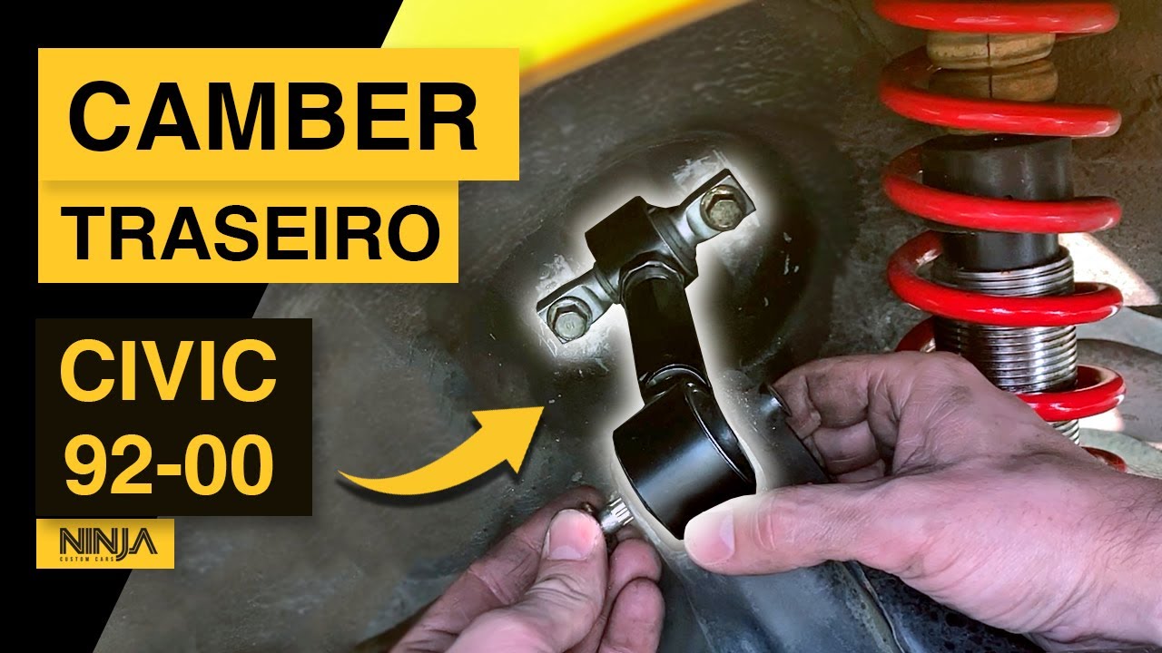 Como Instalar CAMBER KIT TRASEIRO Honda Civic 1992 a 2000