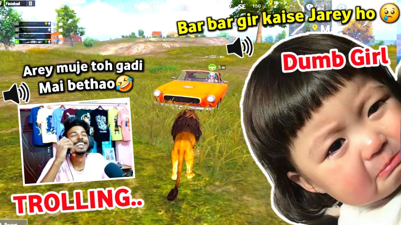 TROLLING THIS CUTEST DUMB GIRL 🤣🥰 IN BGMI { FUNNY TROLLING }