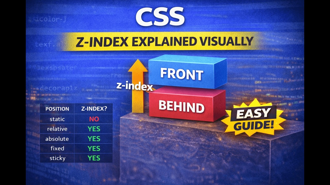 CSS Z-Index Explained Visually | Position & Stacking Order  Bengali  Tutorial
