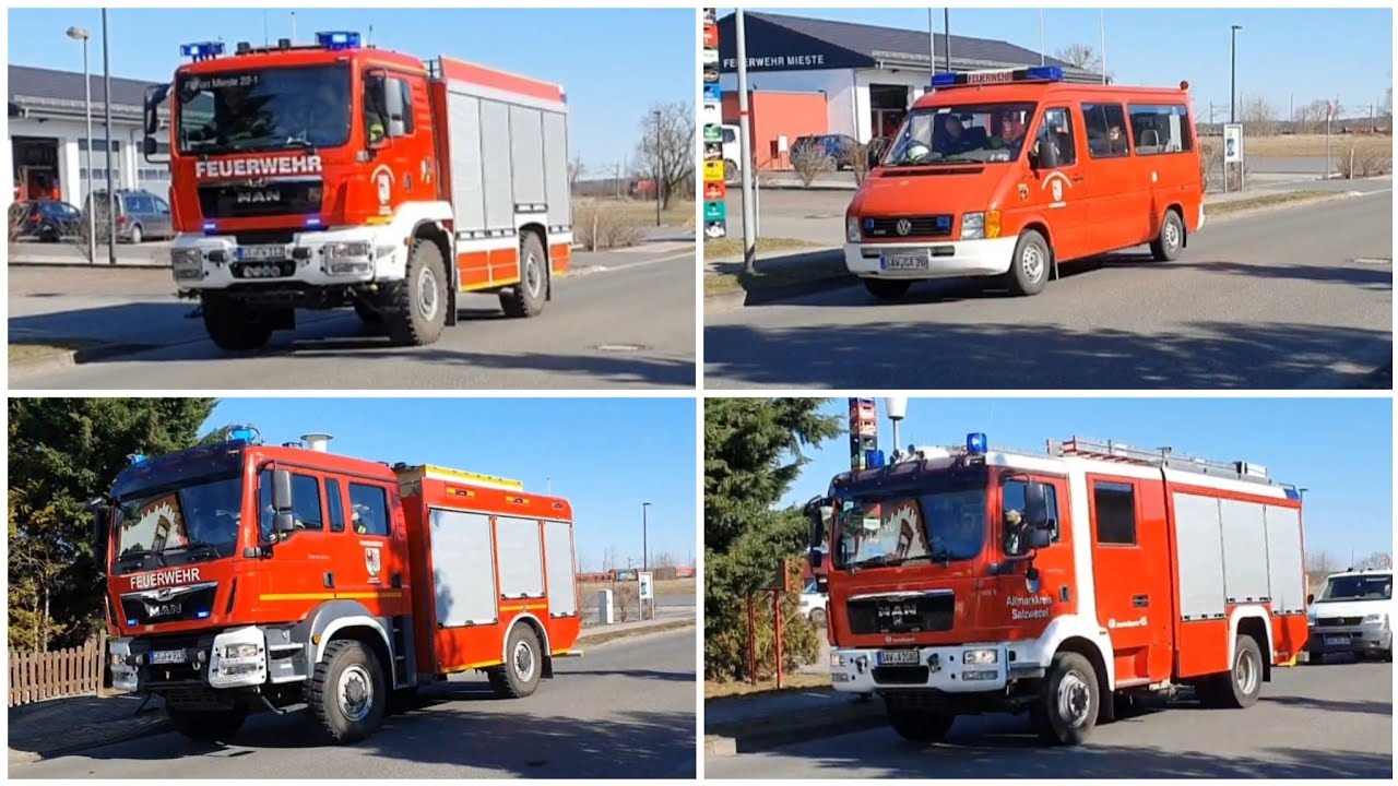 [Vollalarm & Ausrücken] Einsatzfahrten Feuerwehr Mieste