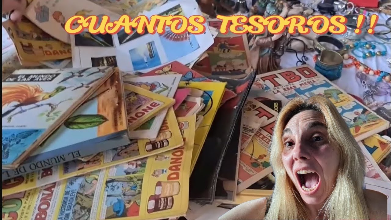 LA MAGIA DEL SABADO EN EL MERCADILLO ELS ENCANTS ; ANTIGUEDADES, VINILOS, TEBEOS, VHS, FIGURAS  🥰