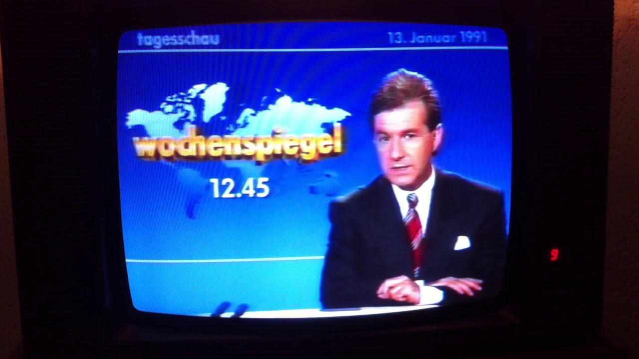 ARD Sendeschluß komplett vom 13.01.1991 mit WDR 1-Testbild