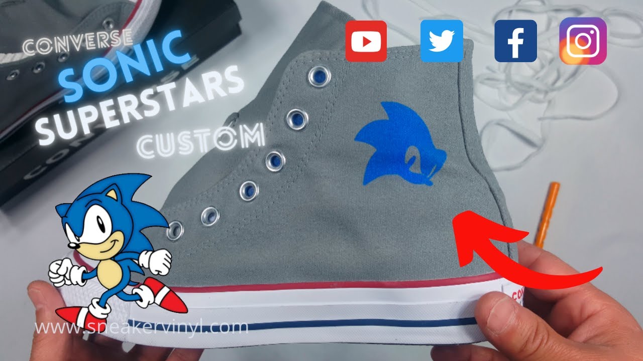 HOW TO Converse Sonic the Hedgehog Superstars Custom 🎨 👟 4k