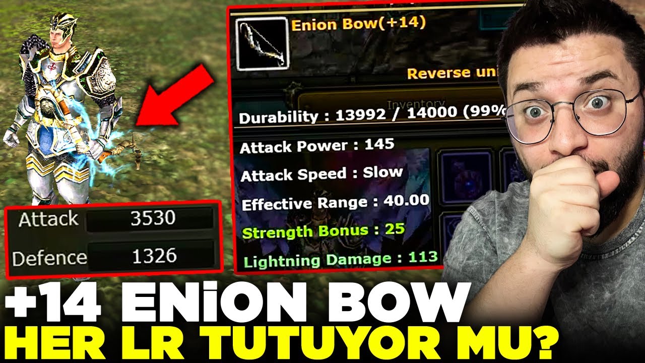 +14 ENİON BOW! HER LR TUTUYOR MU? 3500AP! | WARRİOR EXP'TE | Knight Online