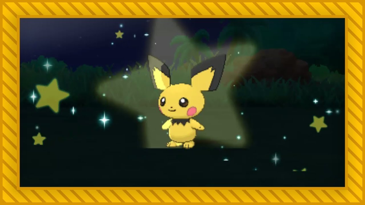 [LIVE] Shiny Pichu after 9,348 REs in Ultra Moon + Ash's Pikachu distribution cartridge