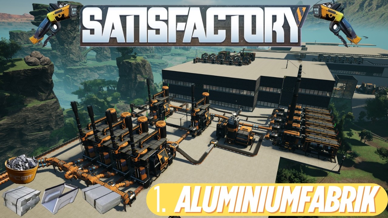 Let´s Play Satisfactory ⚙️015 | 1. Aluminiumfabrik | Alclad-Aluminiumblech/Aluminiumgehäuse