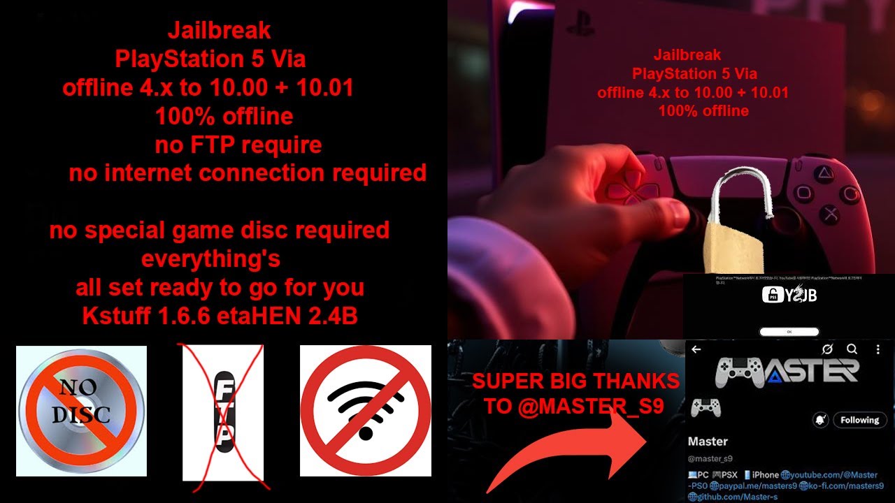 Джейлбрейк PS5 100% офлайн 4.x - 10.00 Y2Jb не требуется интернет FTP Kstuff 1.6.6 etaHEN 2.4B