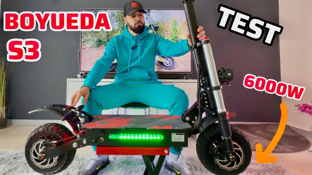 TEST BOYUEDA S3 60V 6000W 38AH TROTTINETTE ELECTRIQUE #pourtoi #fyp #foryou #rider