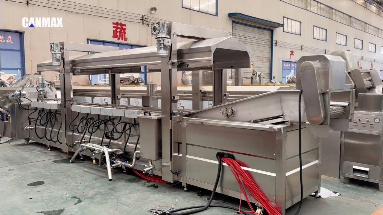 10m electric heating frying machine automatic frying line for potato chips & French fries