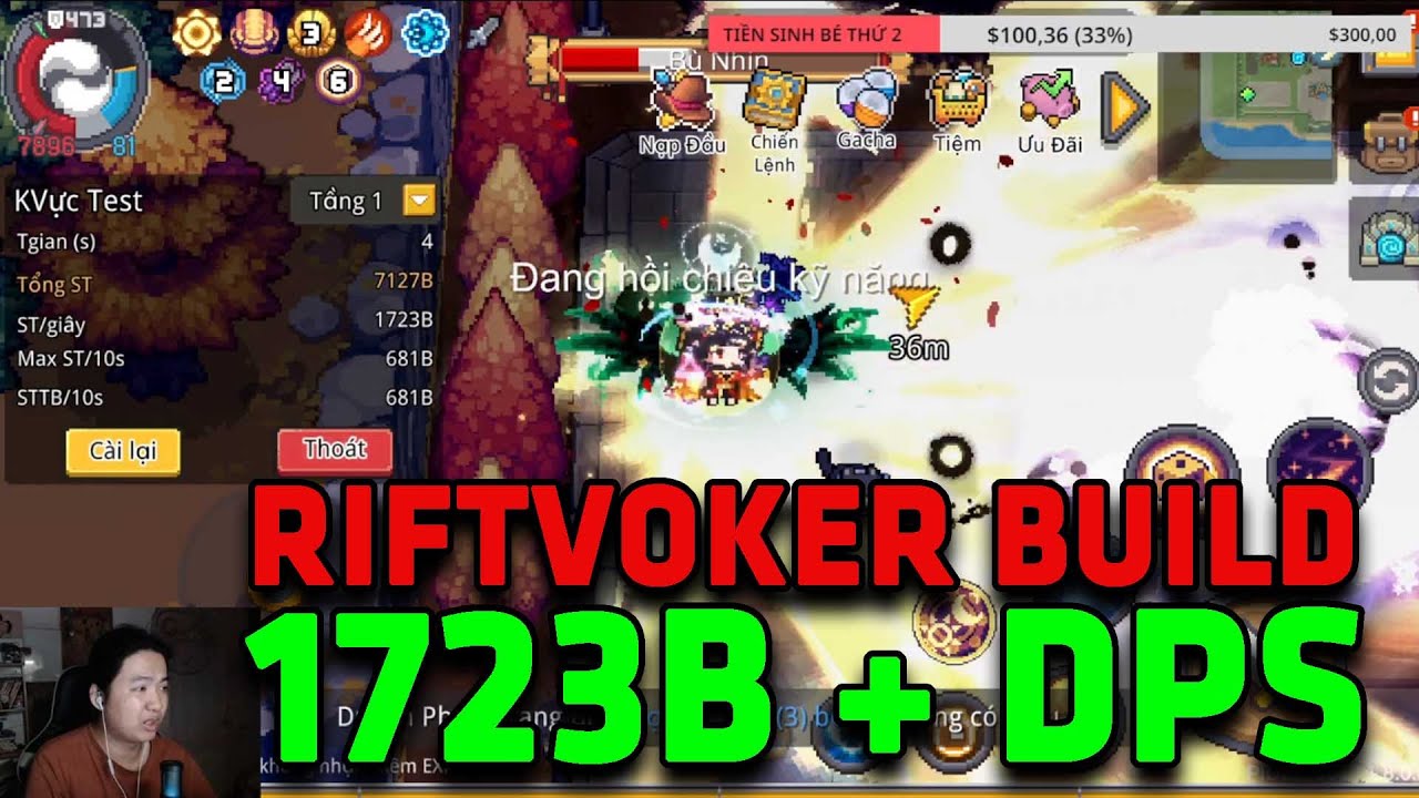 Build RIFTVOKER 1700B+ DPS Phong cach DTN | Soul Knight Prequel SS4