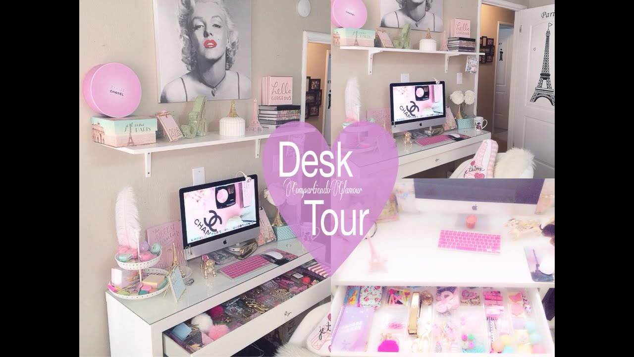 Desk Tour/ Que Tengo en mi Escritorio/ decor ideas 2018