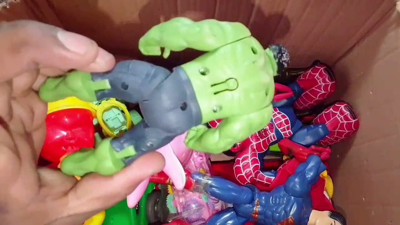 Marvel Spider-Man series unbox,popular Spider-Man action dolls,Spider-Man popular electric toy gun