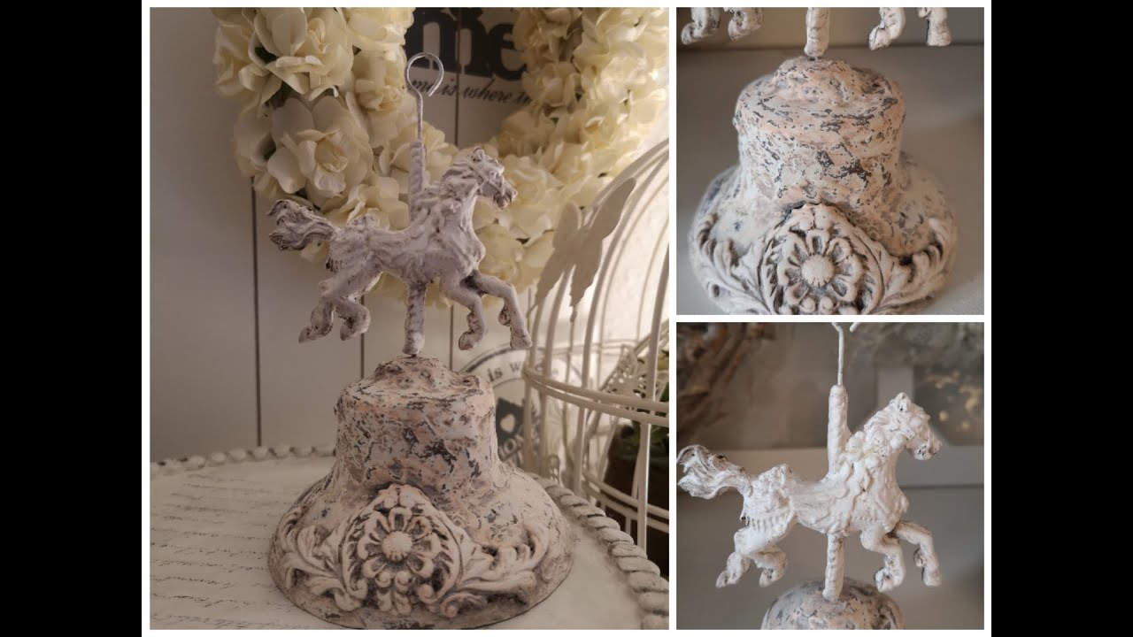 Deko Karussellpferdchen  mit Podest Upcycling Idee