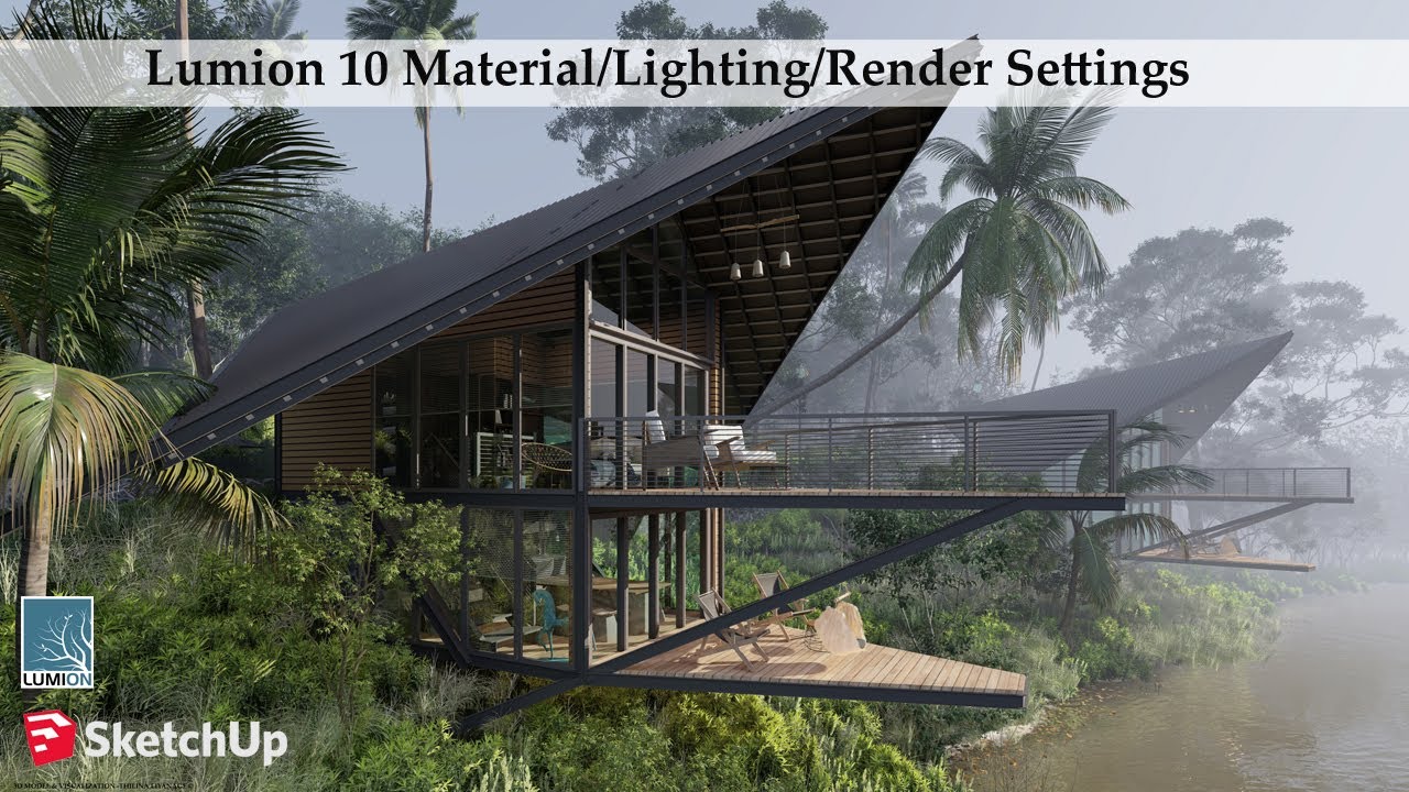 Rain Forest Villa,Lumion 10 Material,Light & Render Settings