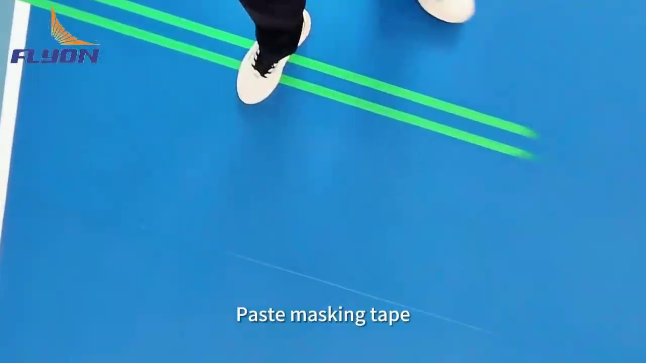 6.56*32.81ft Pickleball Court Mat with 215.23 Sqft Roll Size 2-3 Mm Thickness 2 Mm PVC Base Layer