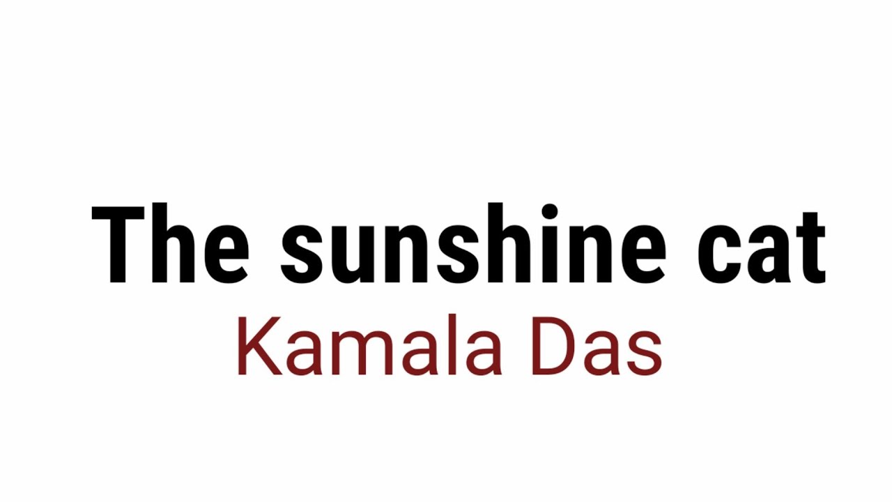 The sunshine cat by kamala das in hindi