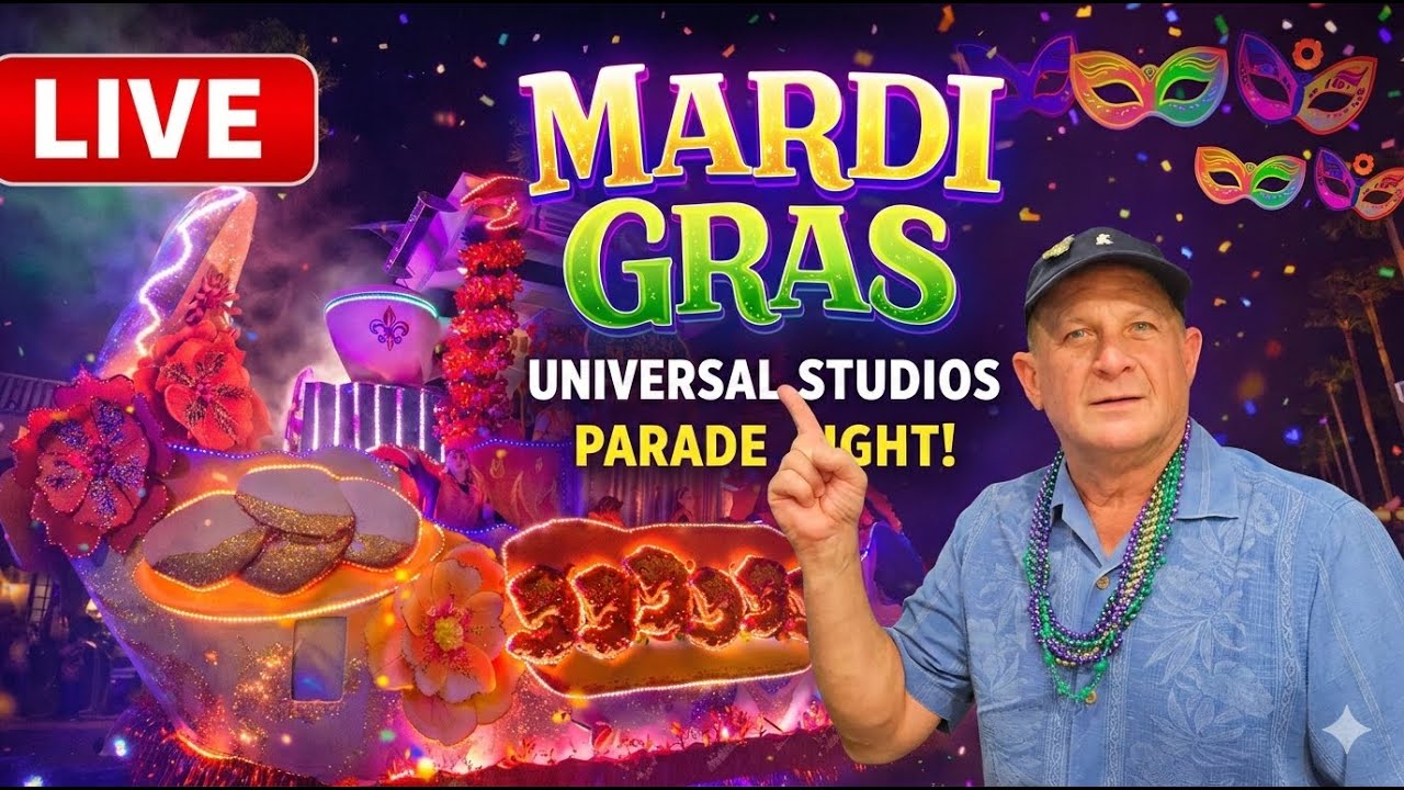 LIVE Universal Studios MARDI GRAS PARADE 2026