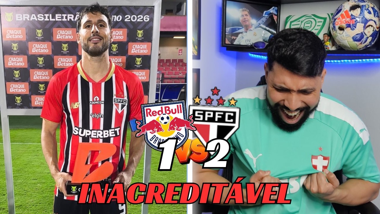 SEGUE O LÍDER! REACT RED BULL BRAGANTINO 1x2 SÃO PAULO - BRASILEIRÃO 2026