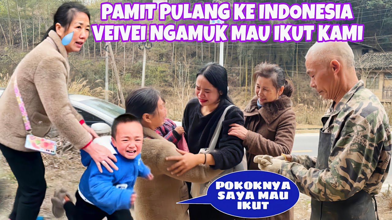 PERPISAHAN YANG MENGHARUKAN,SAAT BERANGKAT VEIVEI NEKAT LARI MENGEJAR KAMI 😭
