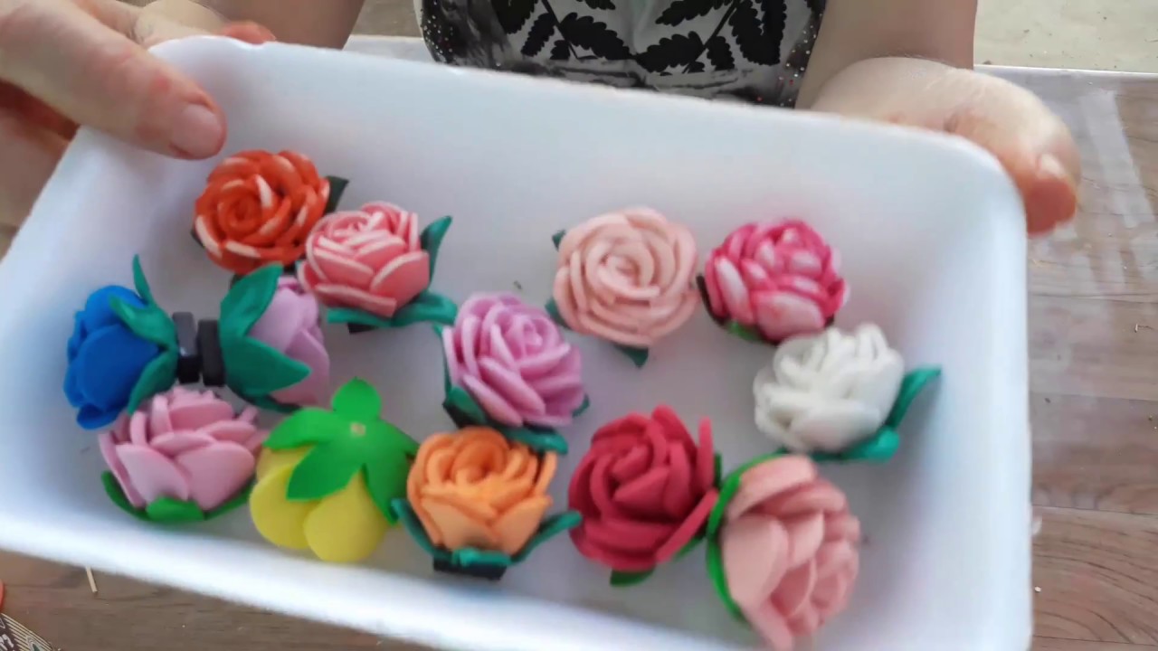 MINI  ROSINHA  DE E.VA.A MAIS FÁCIL!!   SEM FRISAR , MOLDAR OU AQUECER IDEAL PARA APLIQUES