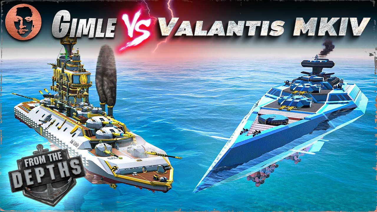 Gimle VS. Valantis MKIV - From the Depths Battleship Battle