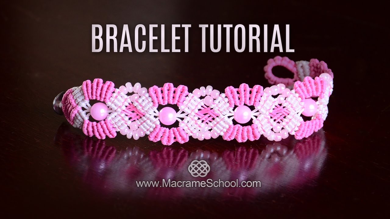 Butterflies in Flowers - Macramé Bracelet Tutorial in Boho Style