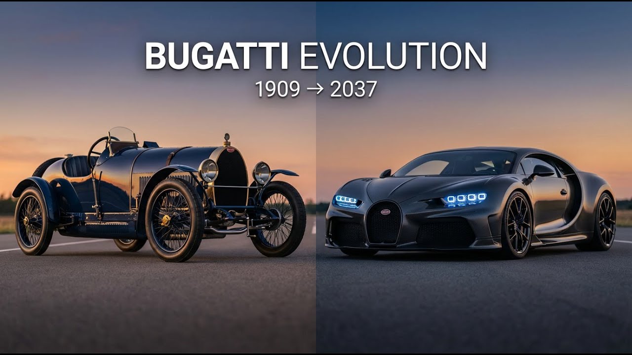 Bugatti Car Evolution 1909–2045 | Veyron to Future Hypercar