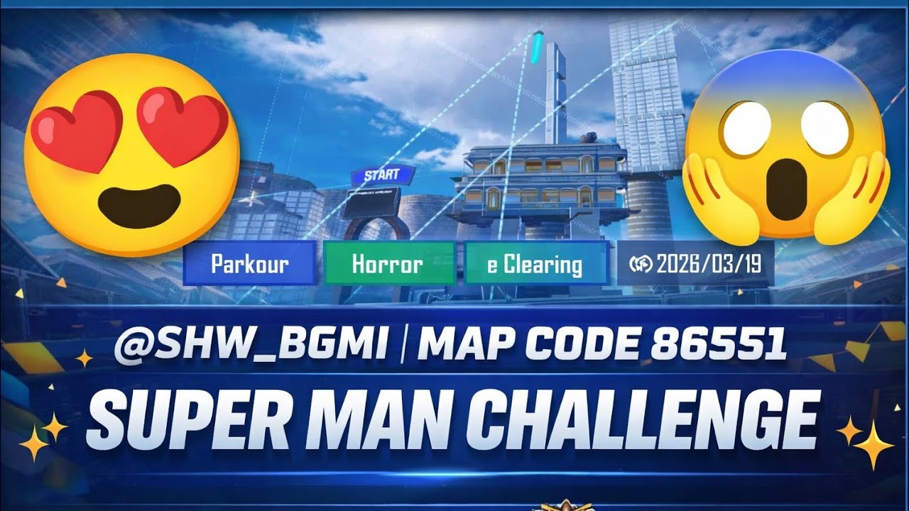 👉 SUPER MAN CHALLENGE 🔥 MAP CODE : 86551 💯 #bgmi  #gaming #video 🔔💬👍