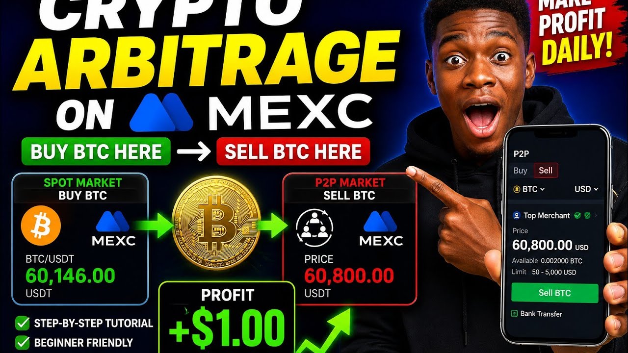 MEXC Crypto Arbitrage Tutorial | Buy BTC Here, Sell Here & Make Profit