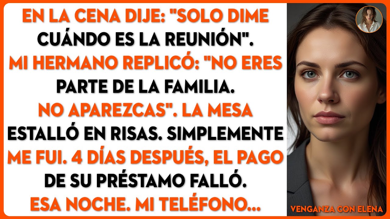 En la cena, dije: 