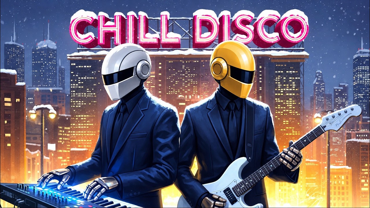 Neon Frost Funk & Chill Disco Skyline | ❄️ DAFT PUNK TRIBUTE