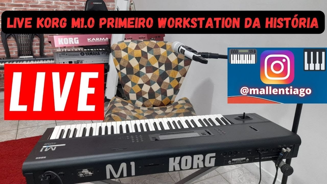 LIVE KORG M1 - (O PRIMEIRO TECLADO WORKSTATION LANÇADO ) com TIAGO MALLEN #korg #tecladista #brasil
