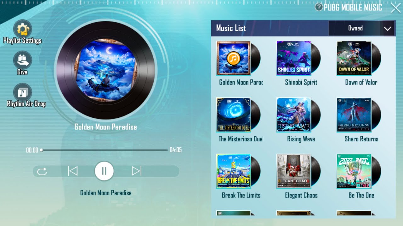 Golden Moon Paradise Theme Music PUBG Mobile