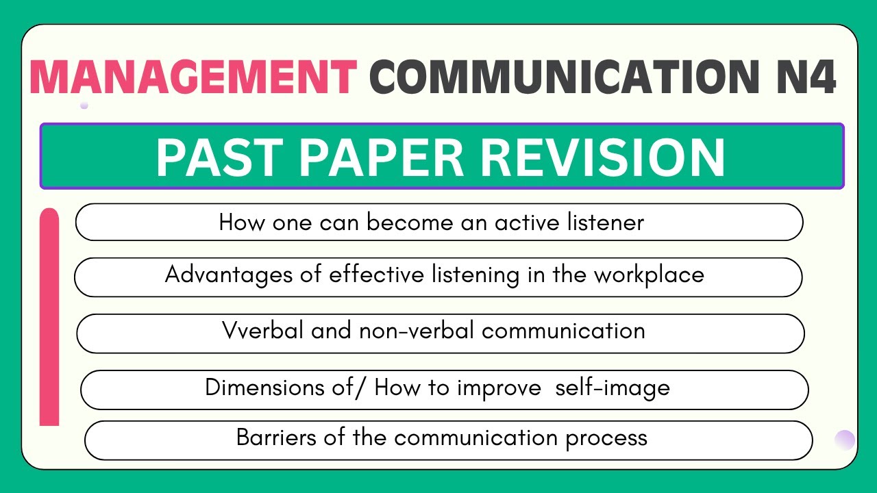 Management Communication N4: Exam Prep | Revision Guide for Distinctions