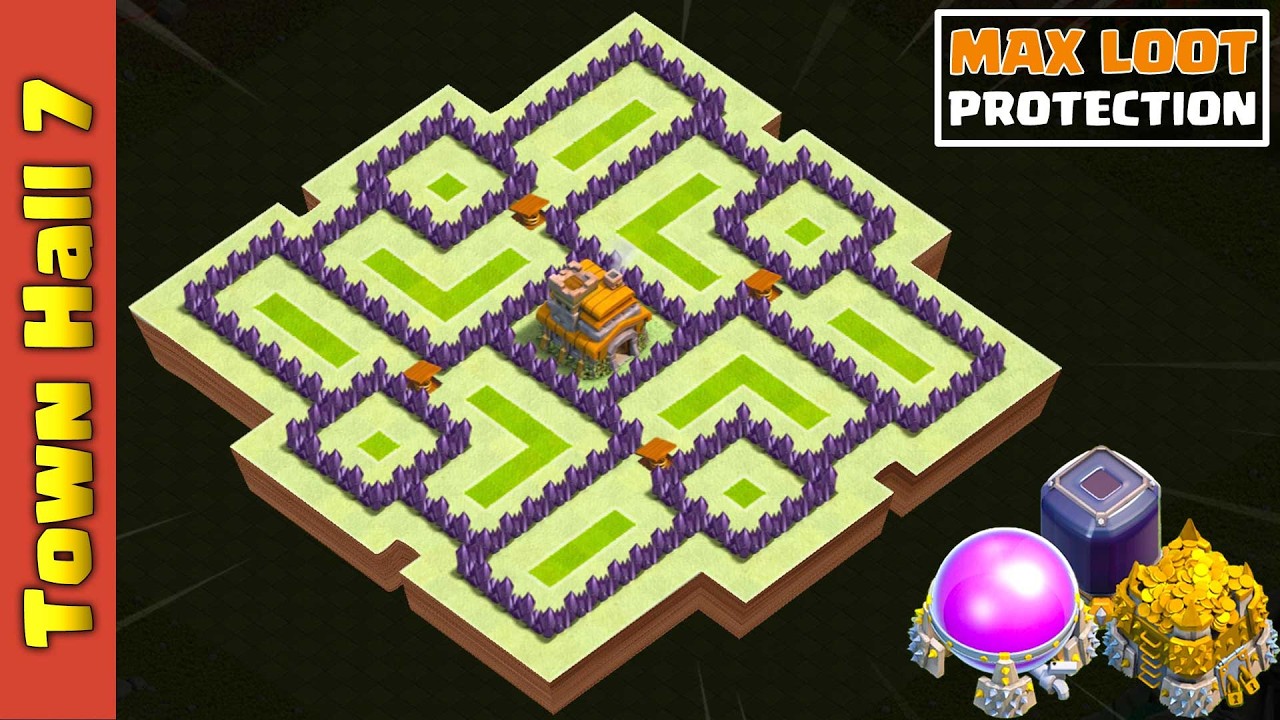 The ULTIMATE TH7 Base for War & Farming – NEVER Get 3-Starred!